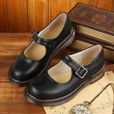 Altmodische Retro Mary Jane Lederschuhe